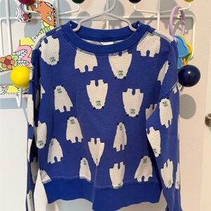 Hanna Andersson Blue waffle shirt with Yeti Design